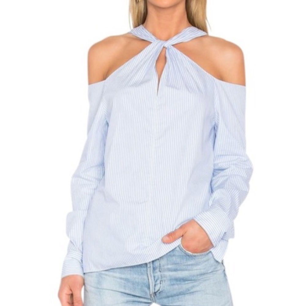 NWOT Rag & Bone striped cold shoulder top